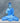 24 Inch Light Blue Buddha Samadhi Statue
