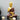 Blessing Golden Brown Buddha with Lotus Shaped Diya Statue - Craftkriti