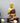 Blessing Golden Brown Buddha with Lotus Shaped Diya Statue