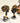 Black & Golden Flower ladies S/2 Table Decor Showpiece