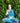 White & Blue Colour Buddha Polyresin Statue