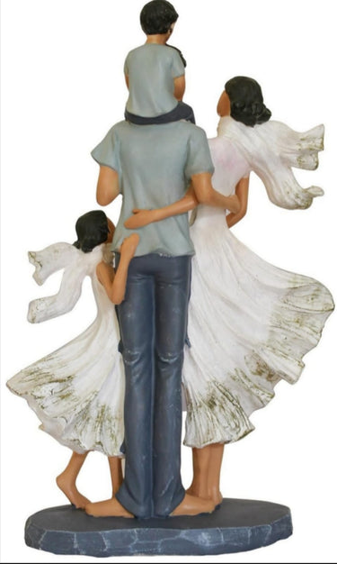 Love Couple With Kids Table Decor Showpiece