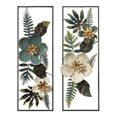 Multicolour Metal Flower Frames Set Of 2 - Craftkriti
