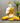 Golden Glitter Buddha Polyresin Statue