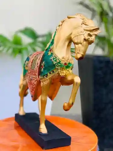 Walking Golden Horse Table Decor Showpiece