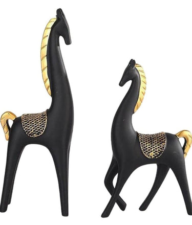 Long Neck Horses Table Decor Showpiece