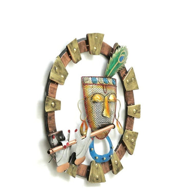 Metal Krishna LED Wall Art - Craftkriti
