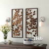 Copper Leaf Panels Set of 2 Metal Wall Decor - Craftkriti