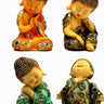 Set of Four Monks Table Decor Showpiece - Craftkriti