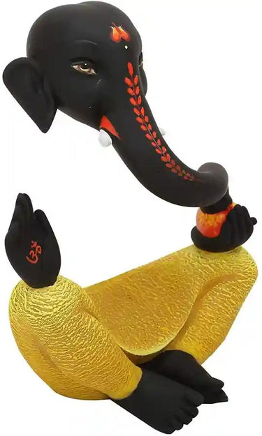 Yellow Dhoti Hawa Ganesha Table Decor Showpiece - Craftkriti