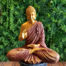 Rose Colour Buddha Polyresin Statue - Craftkriti