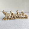 Creamish Elephant Bunch Polyresin Table Decor Showpiece - Craftkriti