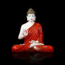 Red Blessing Buddha Polyresin Statue - Craftkriti