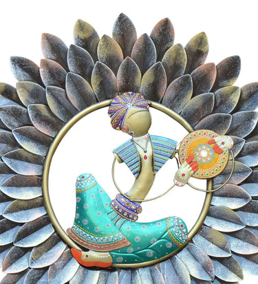 Dholak Metal Musician Wall Art