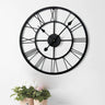 Black Colour Metal Roman Wall Clock - Craftkriti