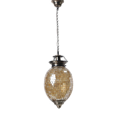 Mughlai mosaic glass pendant ceiling lamp - Craftkriti