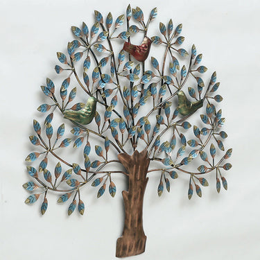 Metal Blue Tree Wall Art - Craftkriti