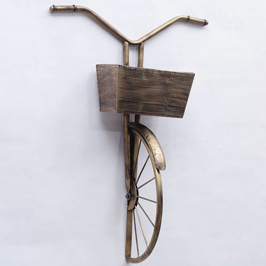 Golden Metal cycle wall art decor - Craftkriti