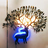 Colourful metal deer LED wall art - Craftkriti