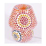 Orange mosaic glass kala kriti table lamp - Craftkriti