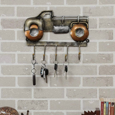 Multicolour Metal Jeep Wall Hook - Craftkriti