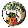 Multicolour Metal Radha Krishna Jhula RIng Wall Art - Craftkriti
