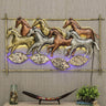 Metal Multicolour Running Horse In Frame With LED Wall Art - Craftkriti