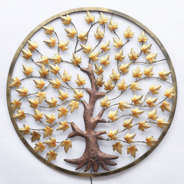 Ring Mapple Leaf Tree Wall Art - Craftkriti