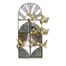 Multicolour metal birds on window LED wall art - Craftkriti