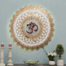 Multicolour Om Round Wall Art - Craftkriti