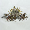 Running Sun Horses With Led Metal Wall Art - Craftkriti