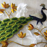 Colourful horizontal metal peacock LED wall art - Craftkriti