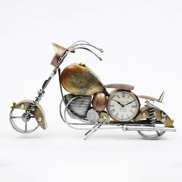 Harley Davidson Gold Copper Table Clock - Craftkriti