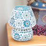Blue glass traditional mosaic table lamp - Craftkriti