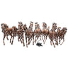 Brown seven running horses LED wall art - Craftkriti