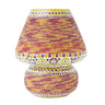 Red glass traditional mushroom table lamp - Craftkriti