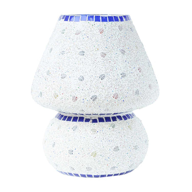 Colourful Mosaic Glass Earth Table Lamp - Craftkriti