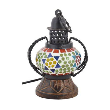 Mosaic multicolour table and hanging lantern - Craftkriti