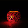 Purple Glass Mosaic Crackled Tea Light Holder - Craftkriti