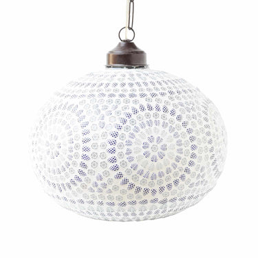 Colourful glass ceiling pendant lamp - Craftkriti
