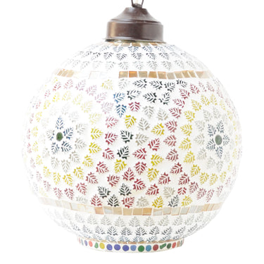 Multicolour glass mosaic fig hanging lamp - Craftkriti