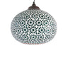 Green shelgum glass ceiling pendant lamp - Craftkriti