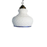 White glass ethnic hanging pendant lamp - Craftkriti