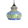 Multicolour Glass Ethnic Hanging Pendant Lamp - Craftkriti