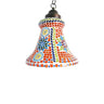 Orange glass bell ceiling pendant lamp - Craftkriti