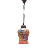 Orange glass mosaic contour pendant ceiling lamp - Craftkriti