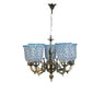 Blue glass ceiling pendent chandelier - Craftkriti