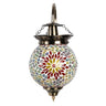 Multicolour mosaic red flower wall lamp - Craftkriti