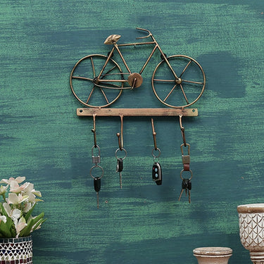 Golden Metal Cycle Wall Hook