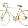 Golden metal racing cycle wall decor - Craftkriti